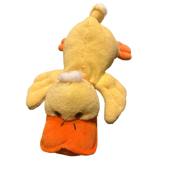 DanDee Collector's Choice Plush Duck Toy laying flat orange feet bow - Picture 1 of 6